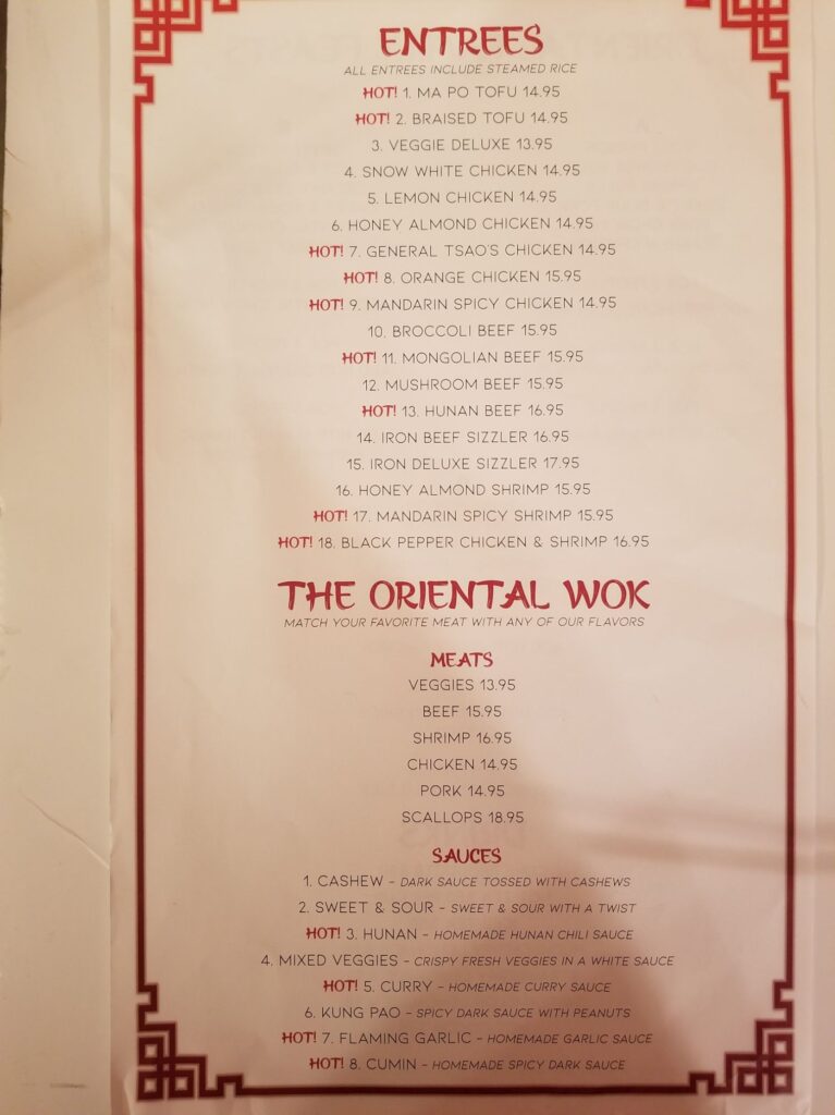 Hai Yan Oriental Cuisine Menu 6